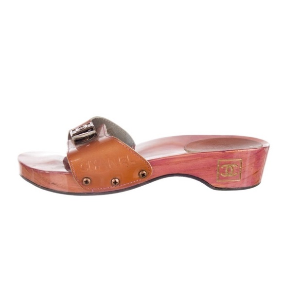 CHANEL Vintage Sport Slides sandals clog mules Size: 5 5.5 6 36 - Picture 8 of 9